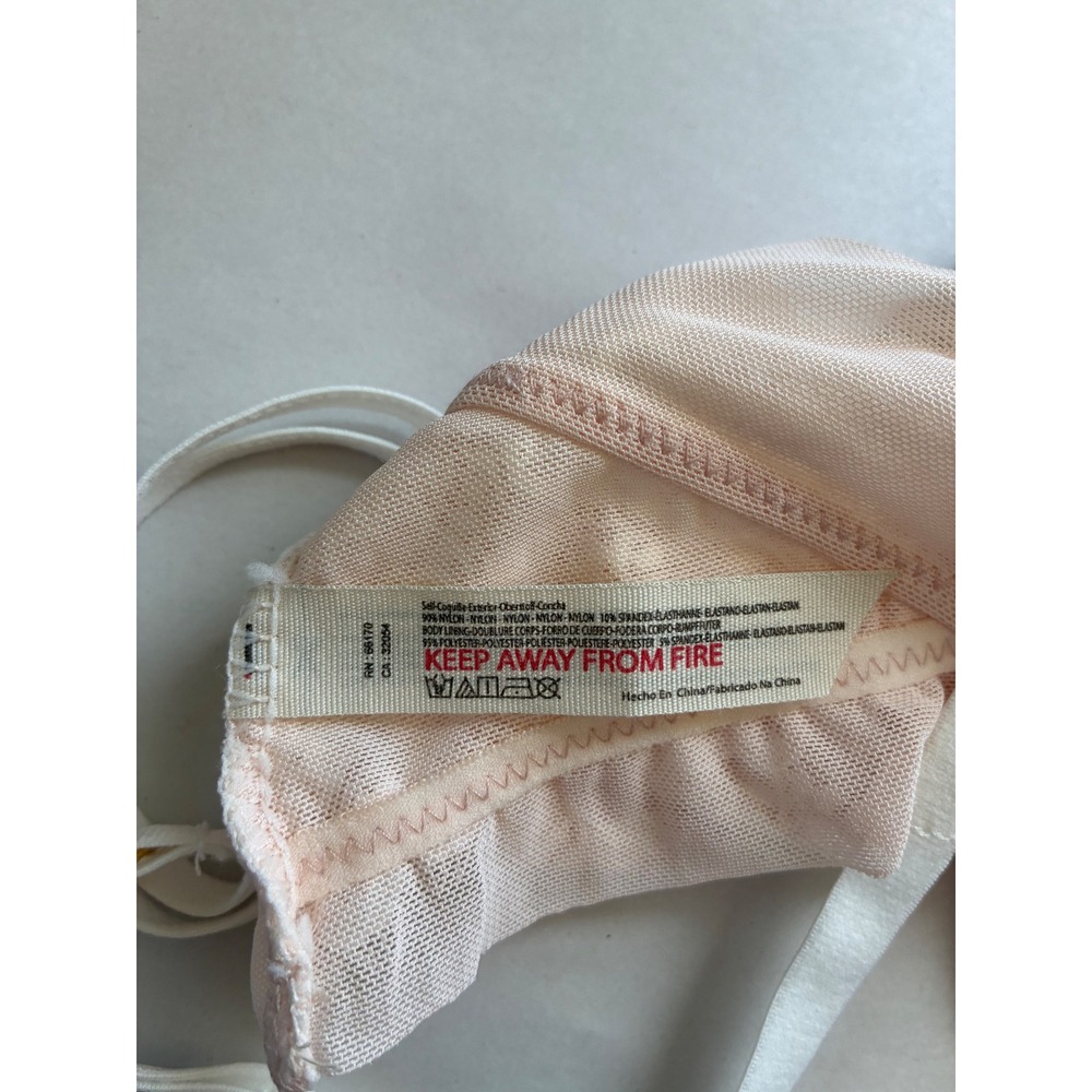 Intimately Free People Pink White Lace Ruffle Bralette Size S - Picture 4 of 5